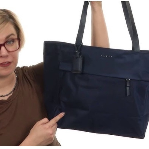 Tumi Navy Blue Voyageur M Tote Marine Blue Shoulder Bag. - Picture 1 of 9
